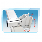 Support pour Plafond Incliné - GP Screen - Pour Carters d'Ecrans Compatibles et Ascenseur d'Ecran