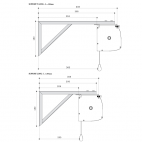 Equerres d'écartement - GP Screen - Pour Ecrans Compact et Major - 20 ou 30cm