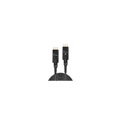Câble 50m Micro-HDMI 4K60 Hybride Fibre Optique, Connecteurs HDMI & DVI fournis 