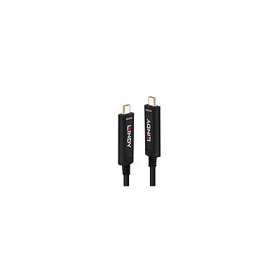 Câble Hybride Fibre Optique USB Type C Vidéo, 15m, Audio / vidéo uniquement